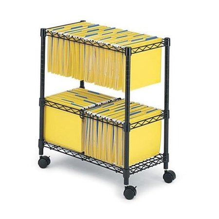 SAFCO Safco 5278BL 2 Tier Rolling File Cart in Black 5278BL